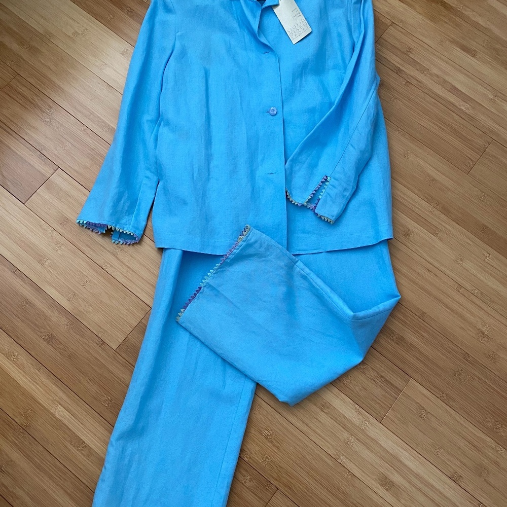 Linen pants suit